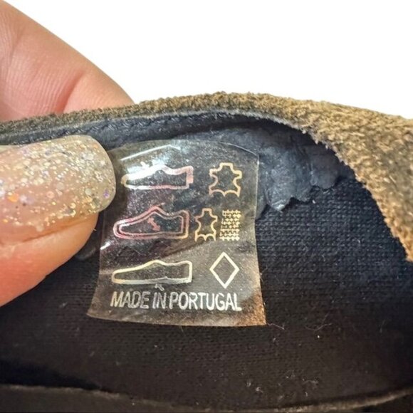 Eric Michael Womens Olive Green Woven Suede Shoes Slip-On Style Made In Portugal - Picture 4 of 8